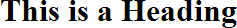 HTML Heading example