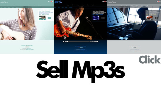 Sell Mp3 Music Downloads, Web Template For Musicians