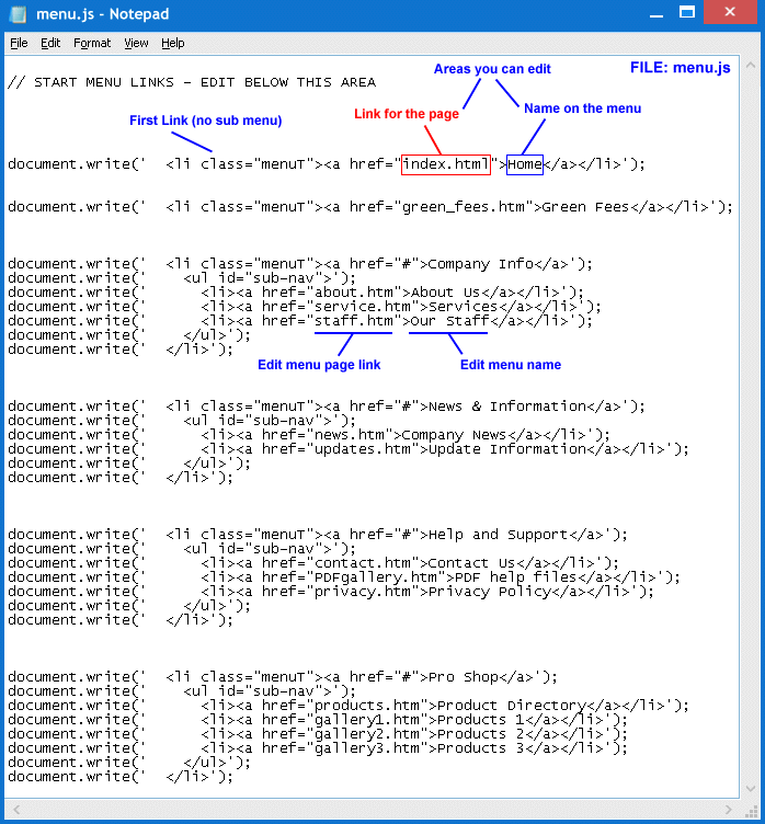 Editing CSS Drop Menus