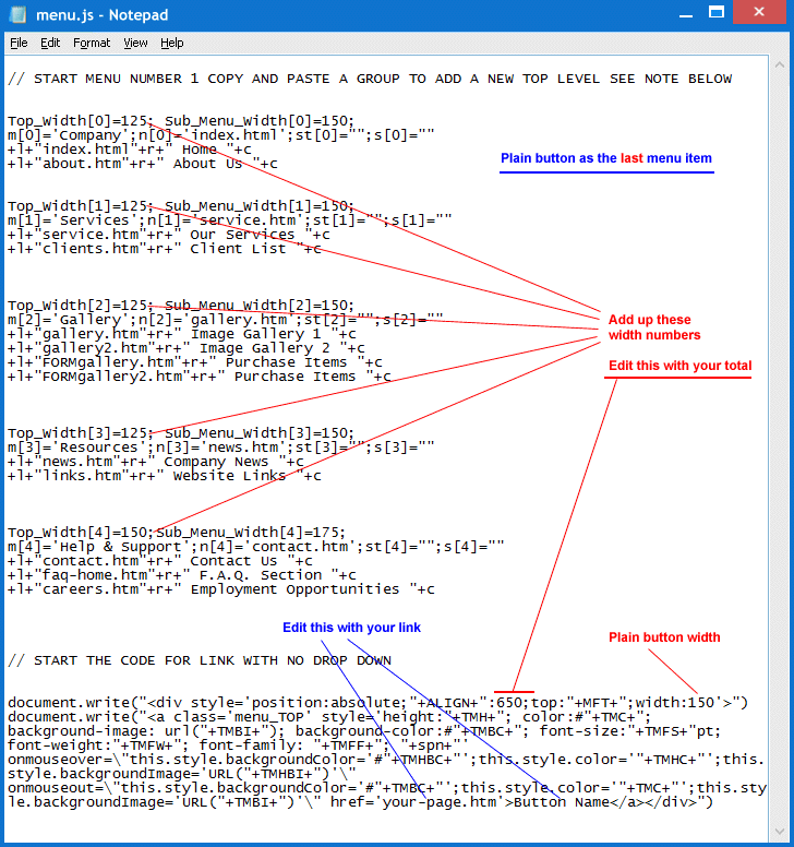 Setting Menu Last Non-Drop