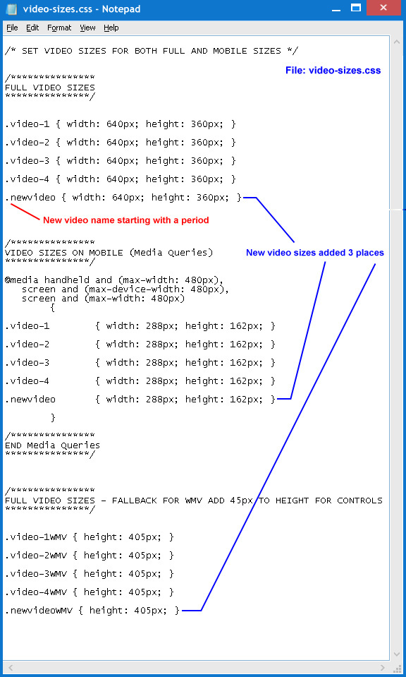 HTML5 Video Responsive Visual