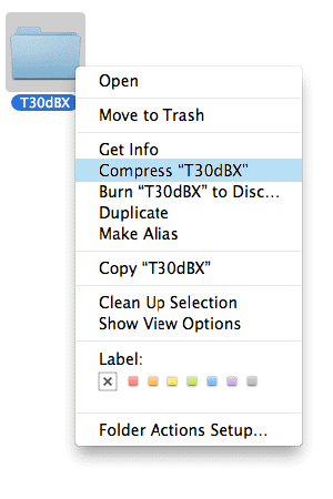 zipping folders on Mac