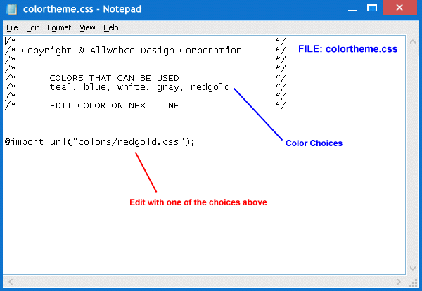 Changing Color Themes